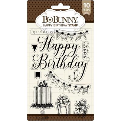 BoBunny Clear Stamps - Happy Birthday